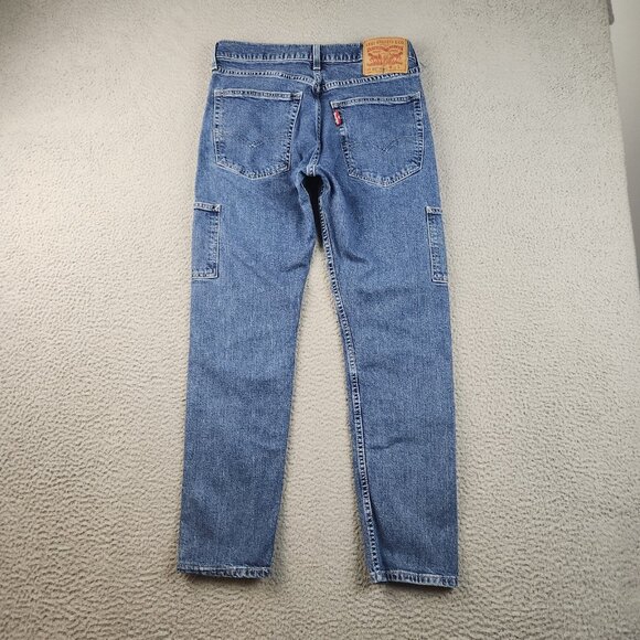Levi's 502 Hi-Ball Jeans Men's 32 Blue Denim Pants Stretch Tapered - Picture 2 of 12